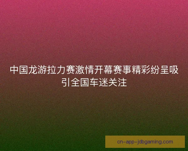 中国龙游拉力赛激情开幕赛事精彩纷呈吸引全国车迷关注